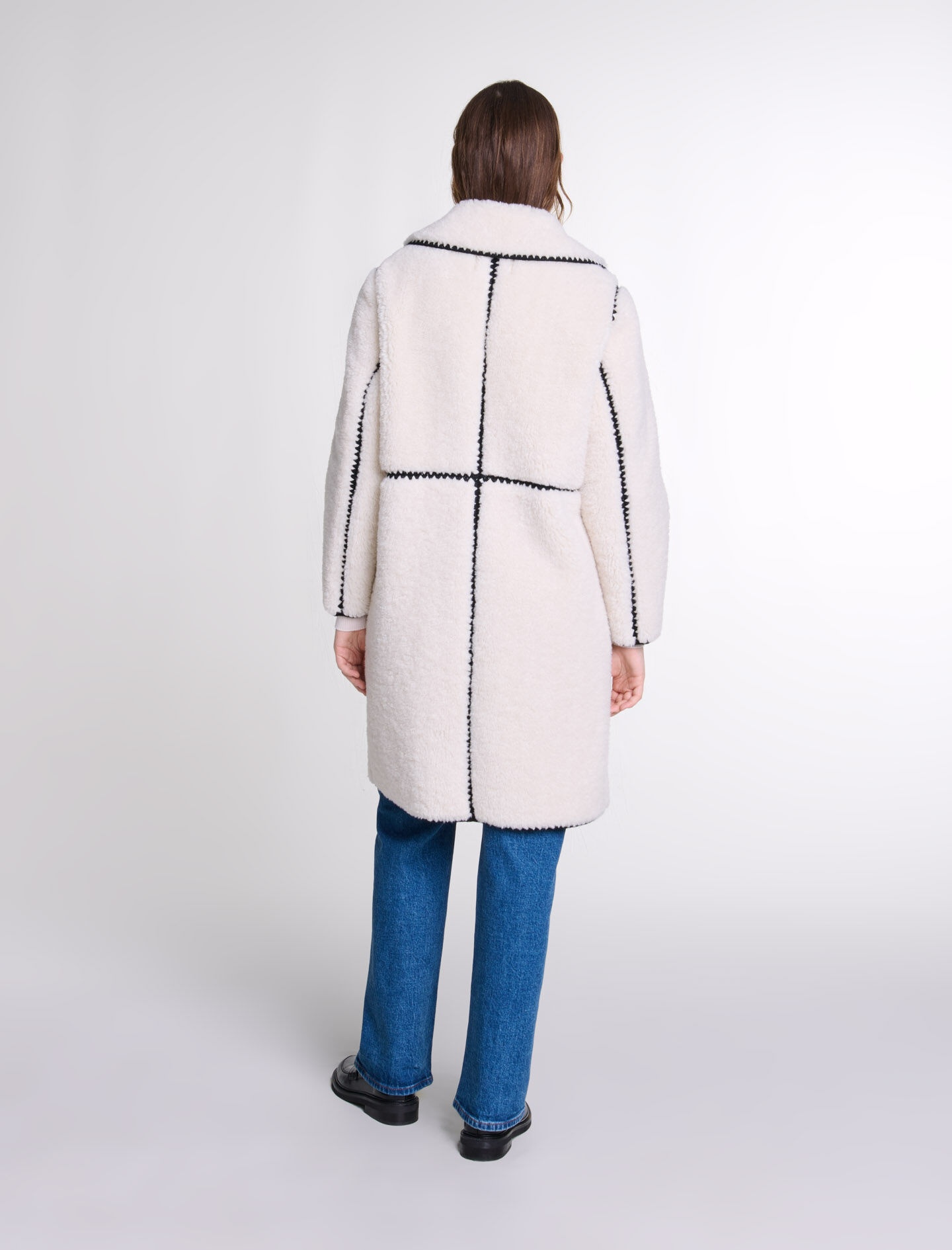 Mid-length fleece coat - 4