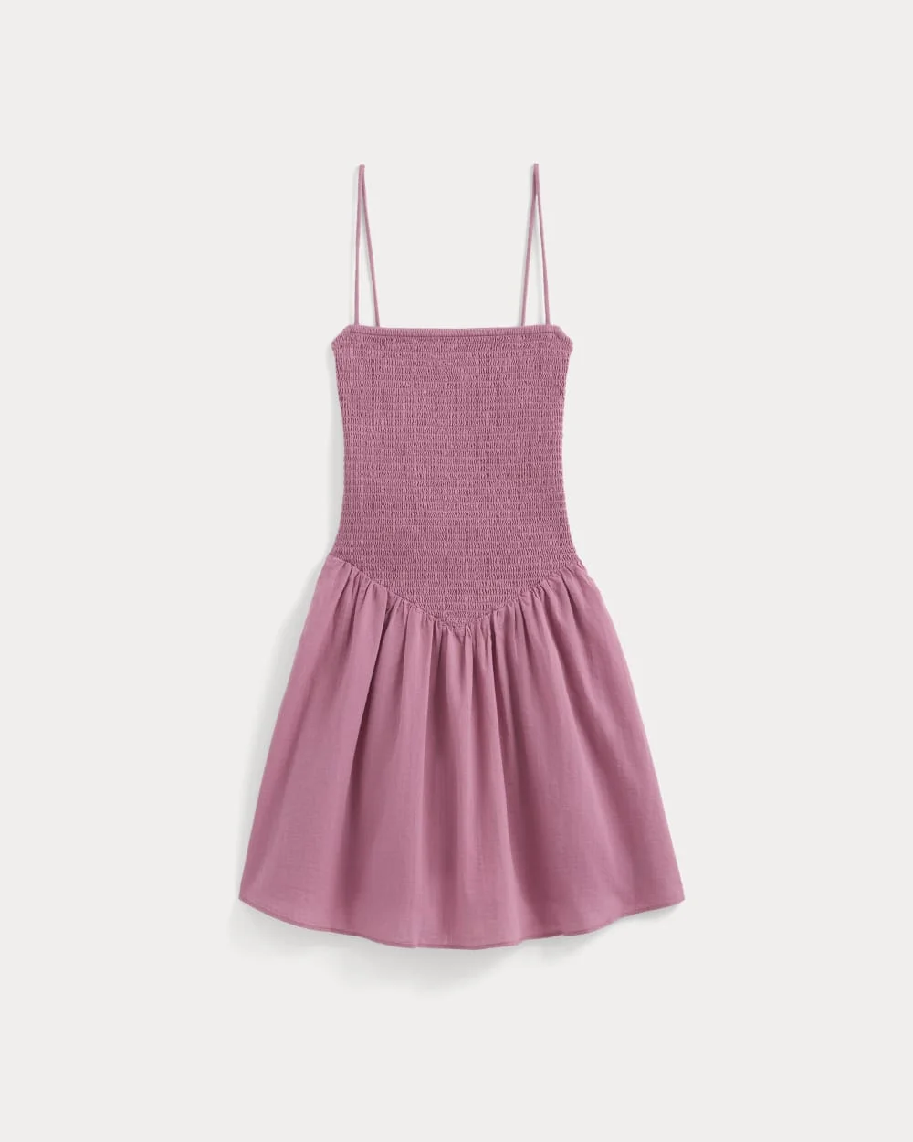 GAUZE SMOCKED MINI DRESS - 1