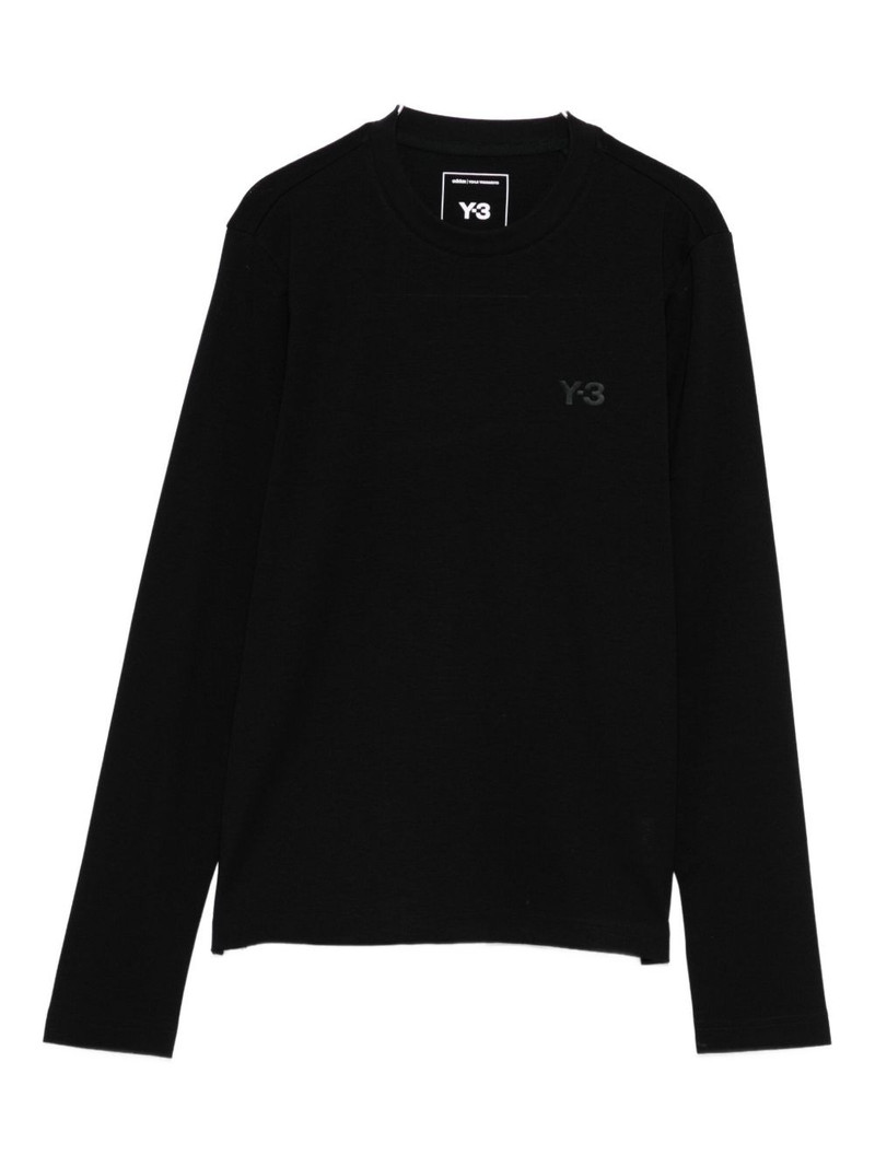 logo-embellished long-sleeve tee 1