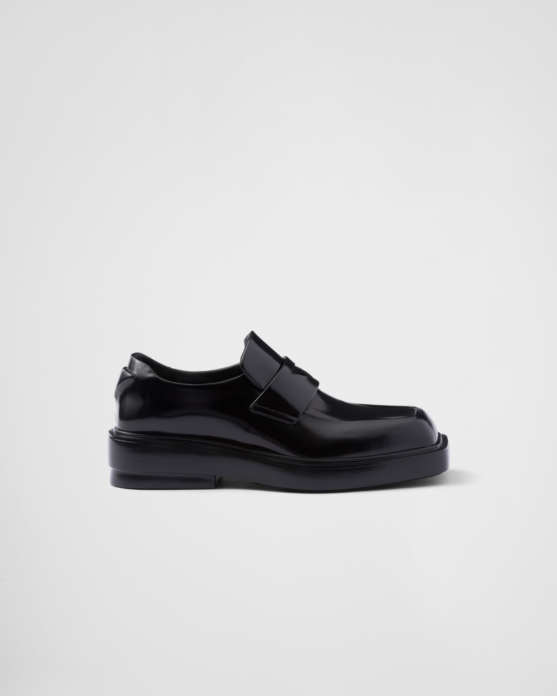 Prada Brushed leather loafers outlook