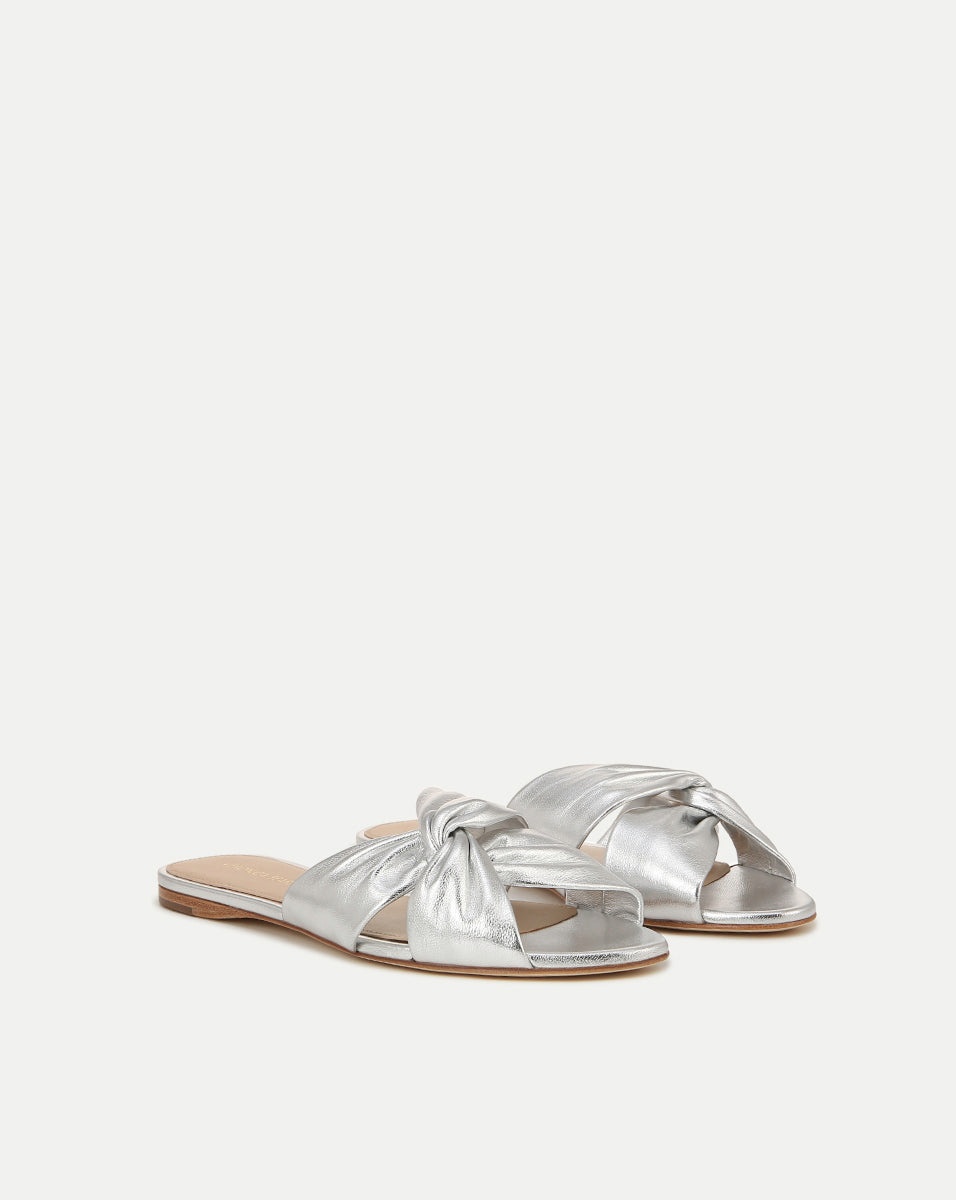 SERAPHINA METALLIC LEATHER TWIST SANDAL - 2
