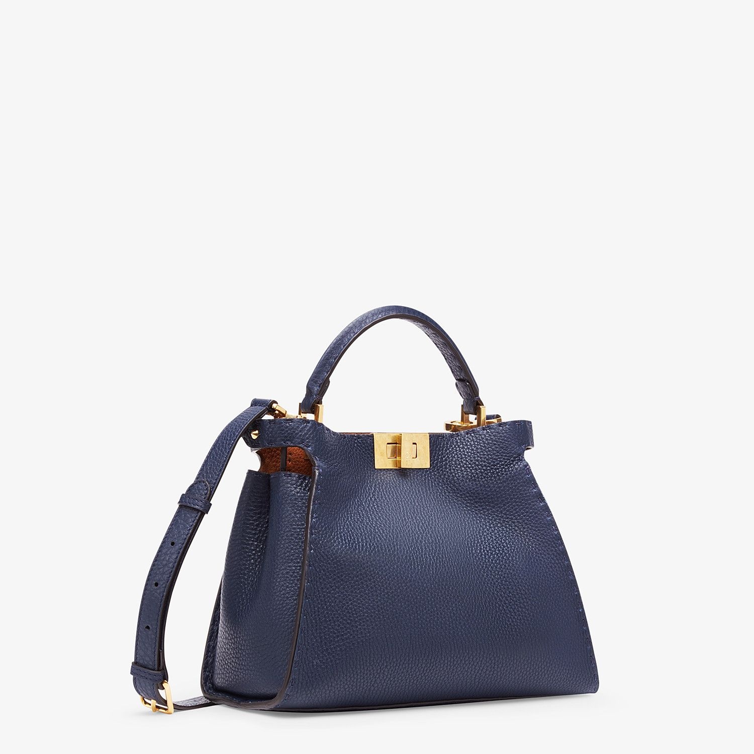 Blue leather bag - 3