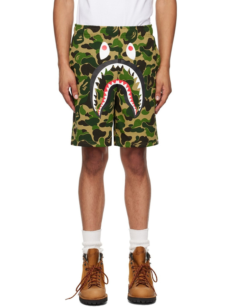 Khaki ABC Camo Shark Shorts - 1