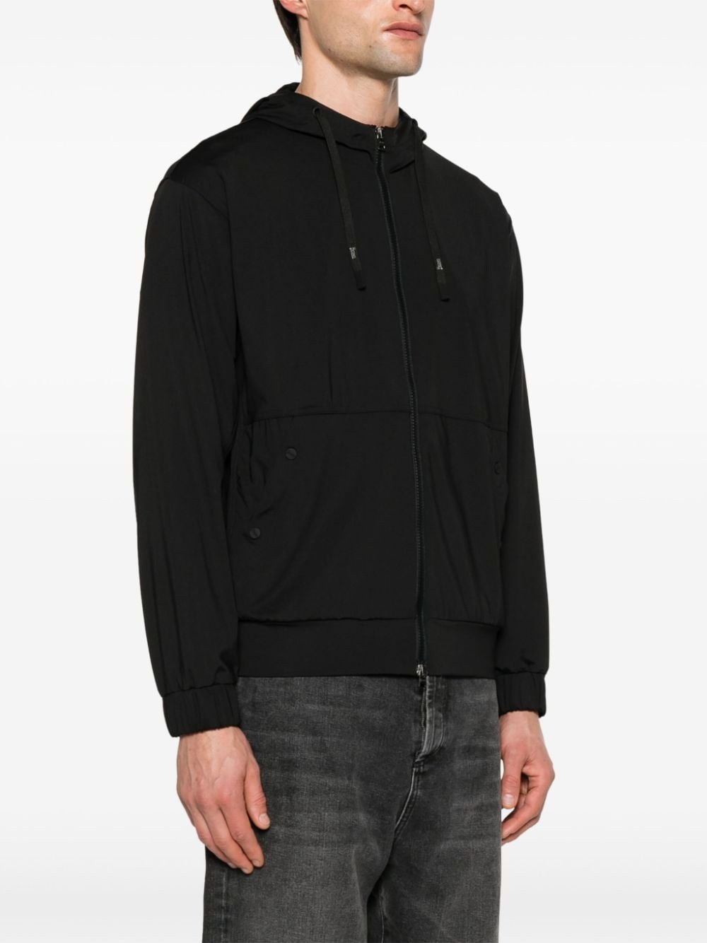logo-patch hooded jacket - 3