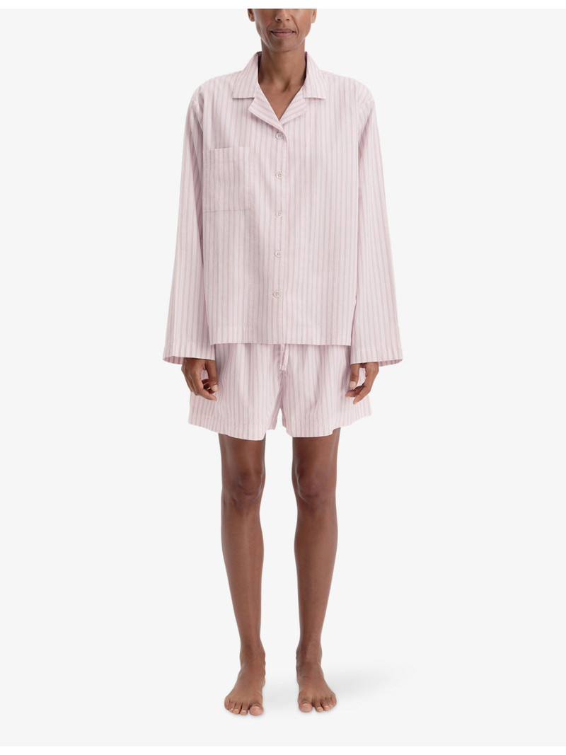 TEKLA Striped Cotton-Twill Pyjama Shorts outlook