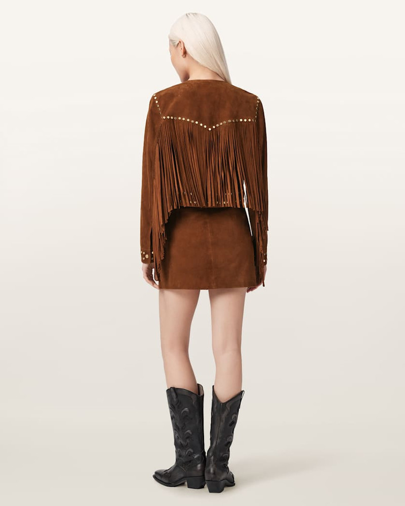 ALICE SUEDE STUDDED MINI SKIRT 6