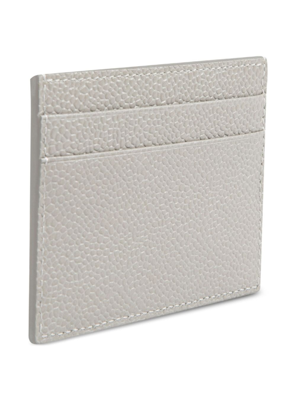 grosgrain-tab leather cardholder - 2