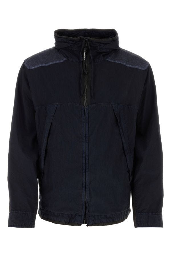 C.P. Company Man Midnight Blue Cotton Blend Jacket - 1