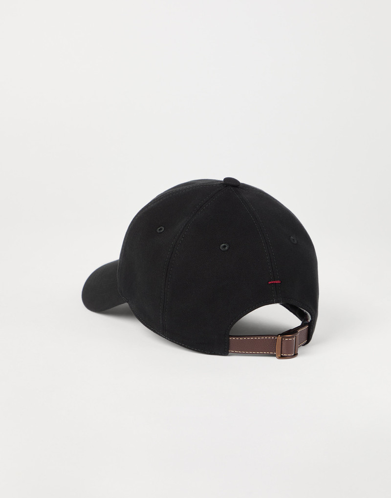 Brunello Cucinelli Garment-dyed twisted cotton gabardine baseball cap with embroidered logo outlook