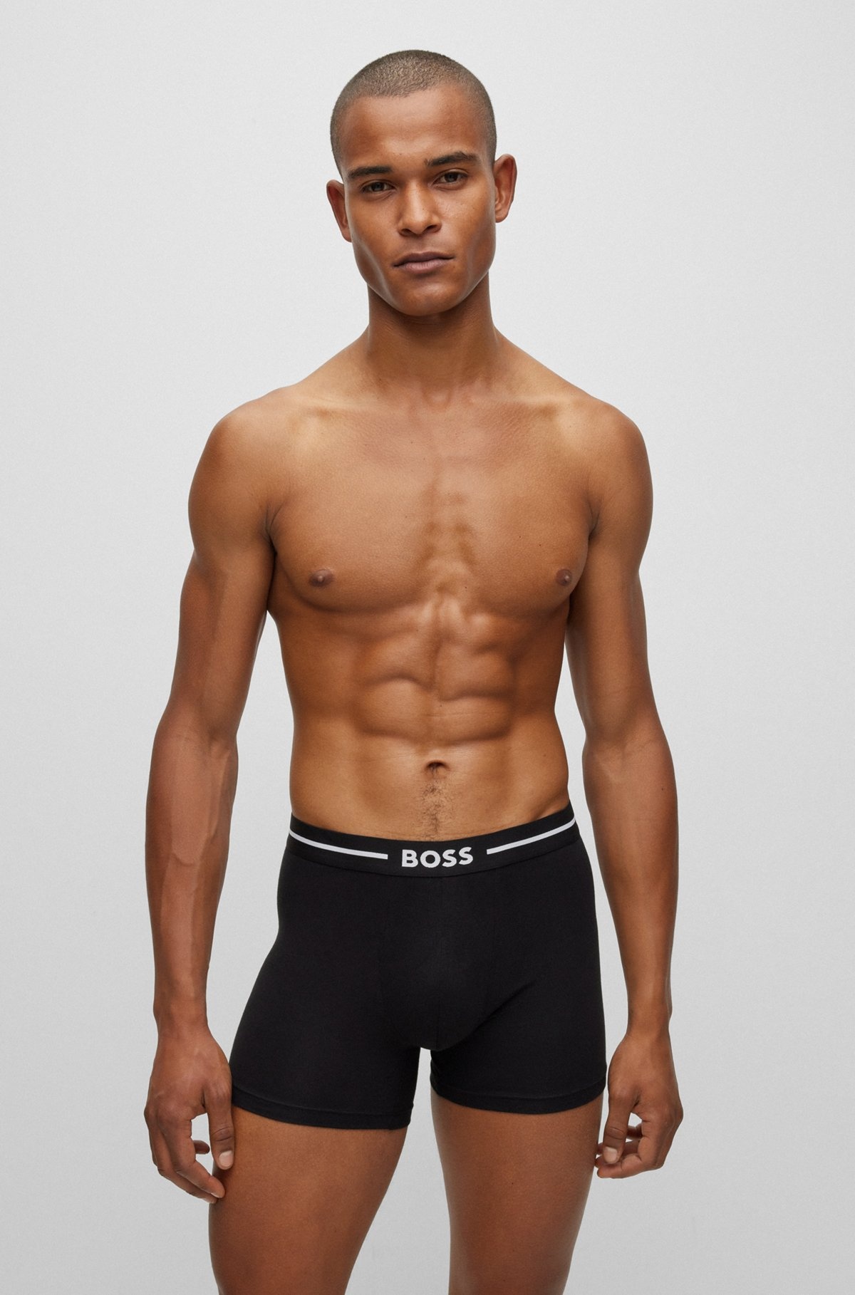 THREE-PACK OF BOXER BRIEFS WITH LOGO WAISTBANDS - 2