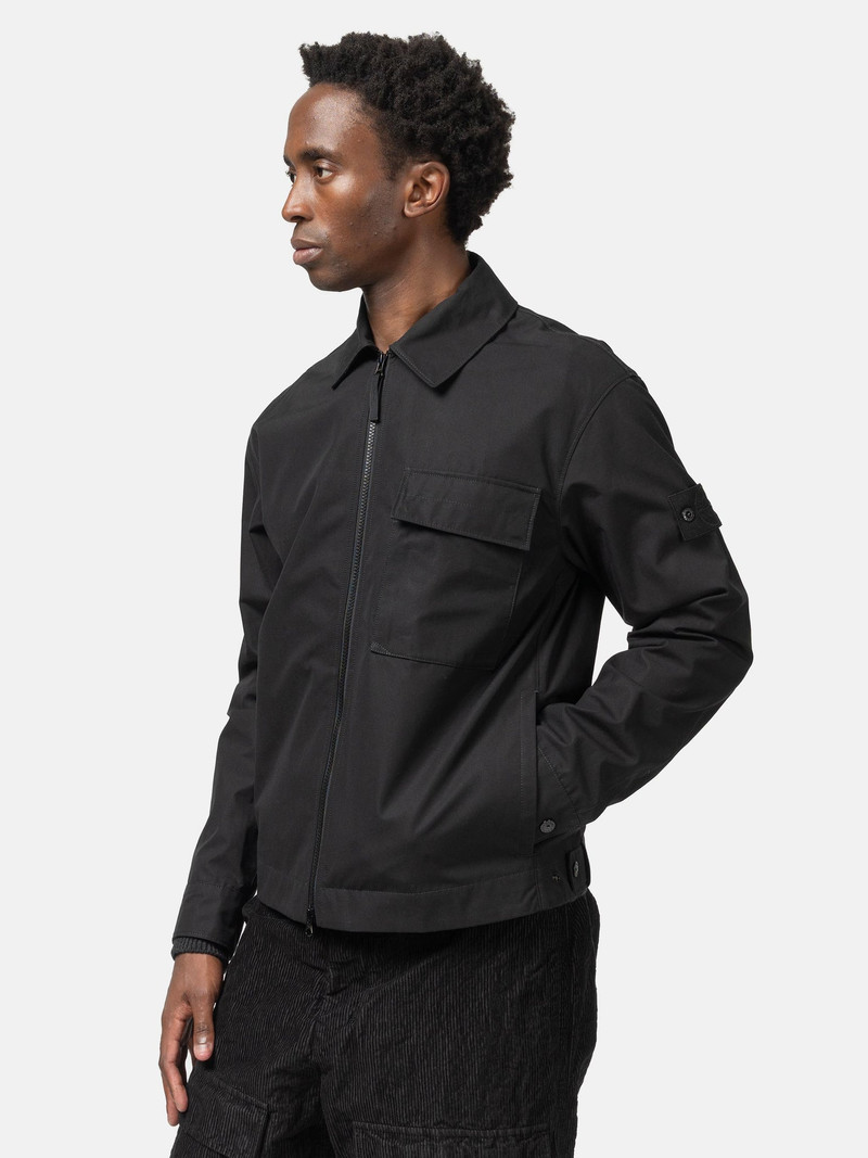 Ghost Piece Weatherproof Cotton Canvas Overshirt Black 4
