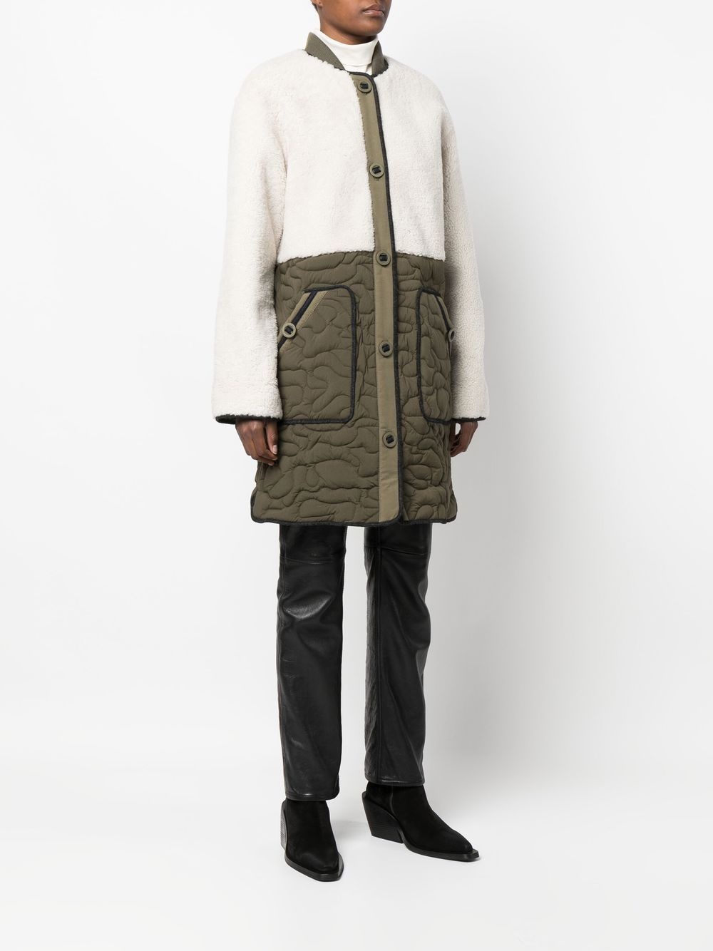 button-fastening coat - 3