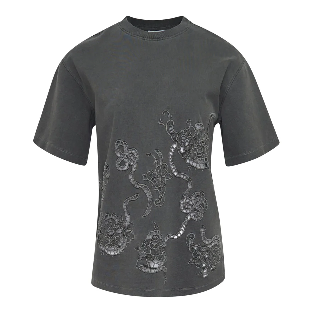 Heavy Cotton Embroidery Tee - 1
