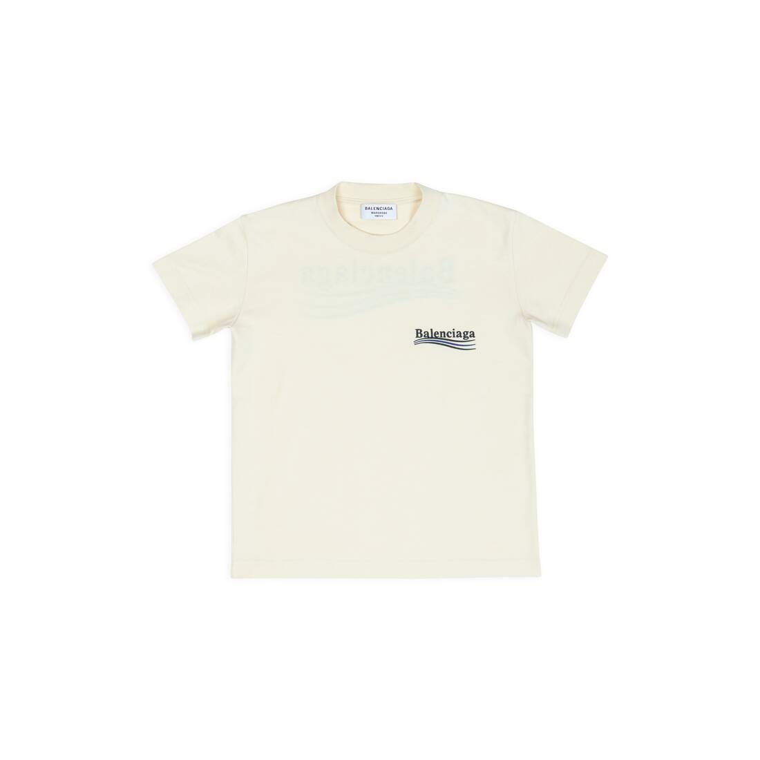 BALENCIAGA - Political Blue SmallFit Tee