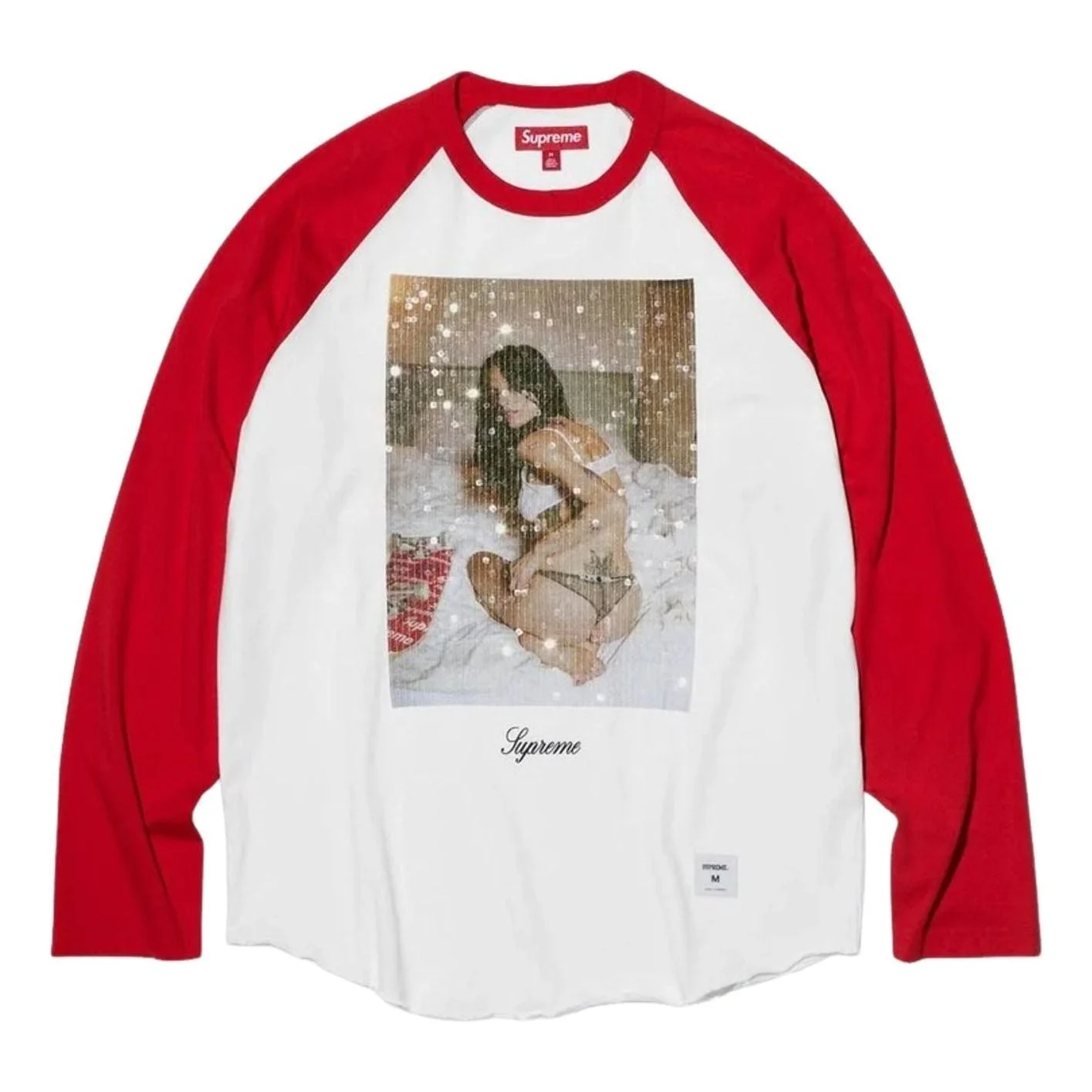 Supreme x Larry Clark FW26 Sequin Raglan L/S T-Shirt 'Red' SUP-FW26-052-RED - 1