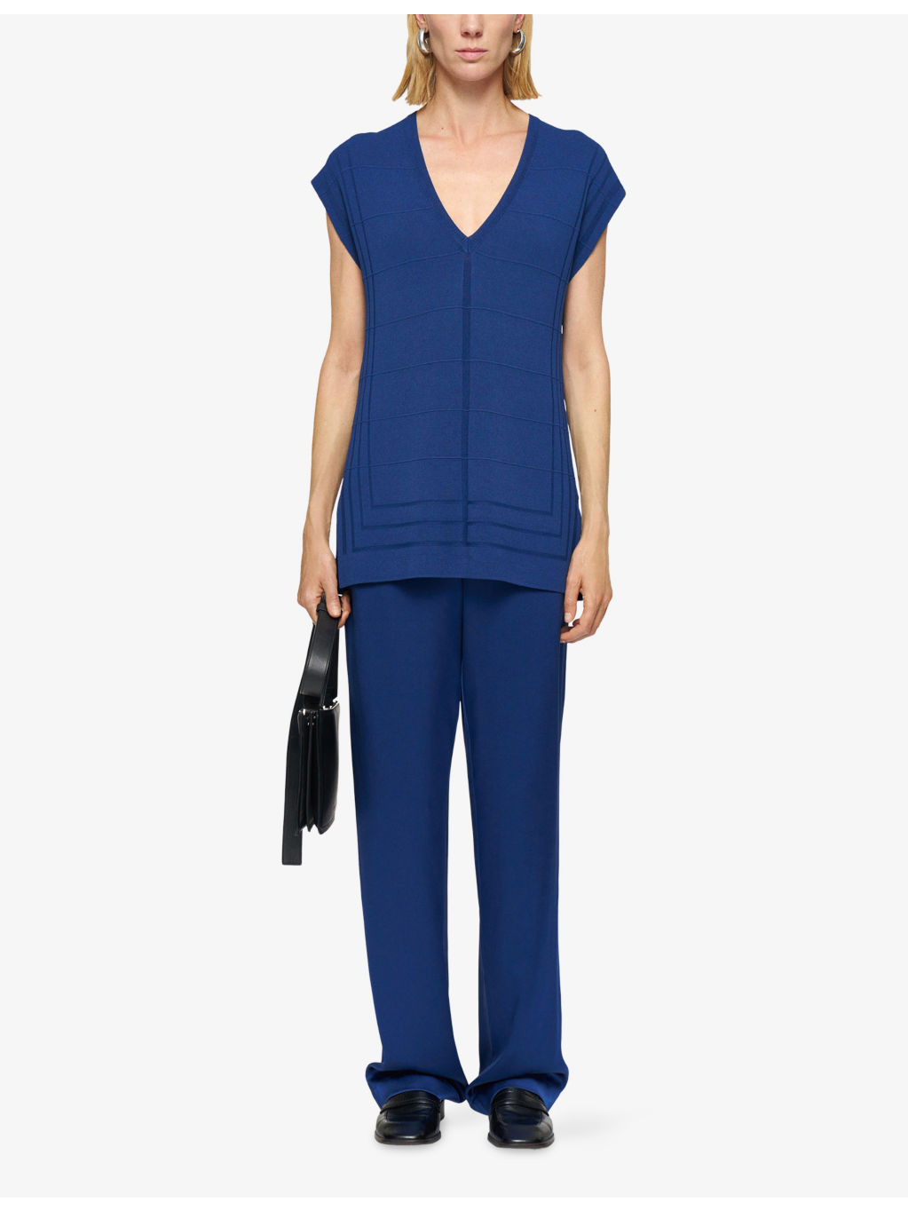 Grid-Knit Relaxed-Fit Viscose-Blend Top - 2