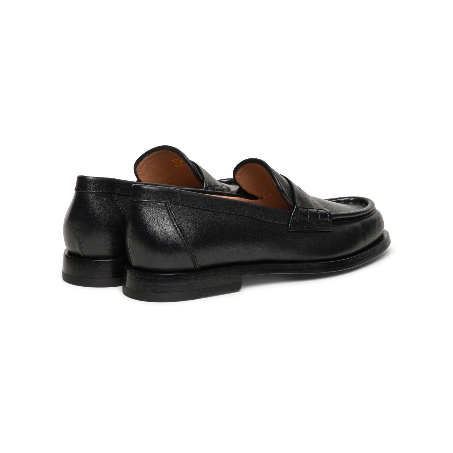 Women's black leather penny loafer - 3