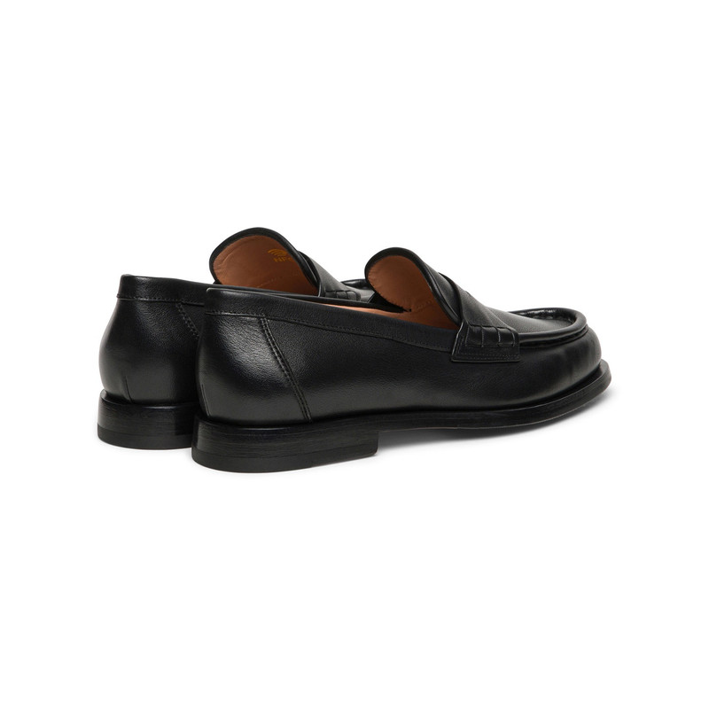 여성용 블랙 가죽 페니 loafer 3