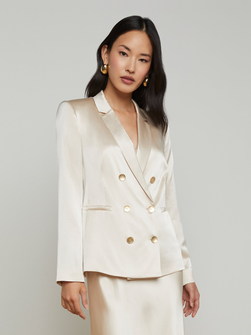 L'AGENCE Colin Silk Blazer outlook