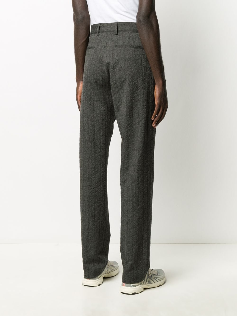 pinstripe suit trousers - 4