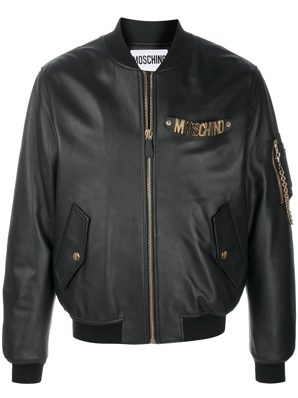 logo-plaque bomber jacket - 1