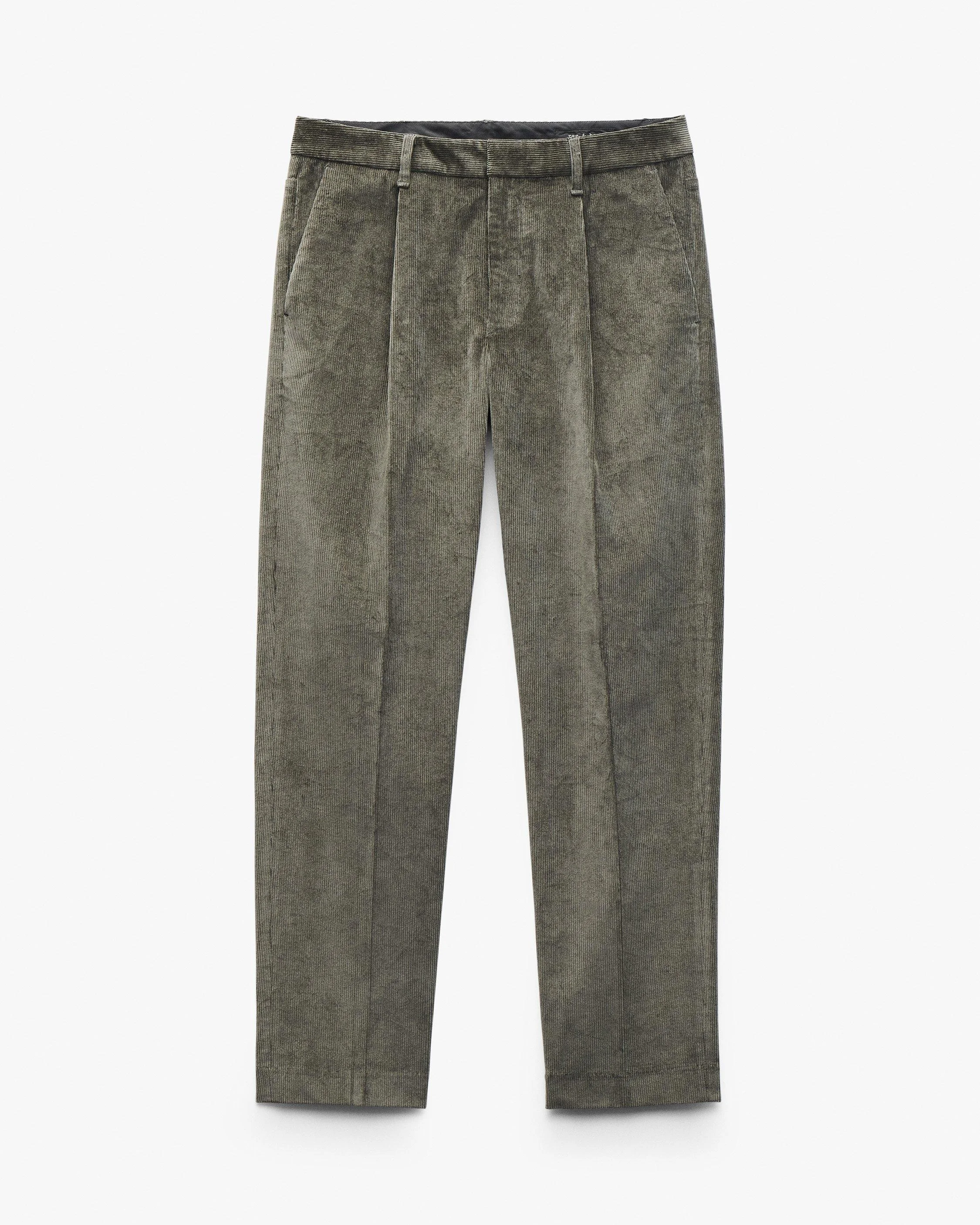 Evan Pleated Corduroy Trousers - 1