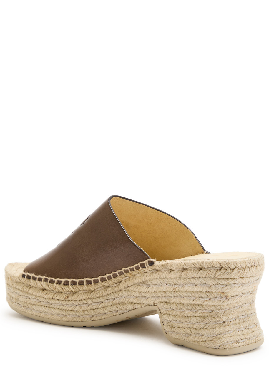 Loewe Petal 80 Espadrille Leather Slides - 2