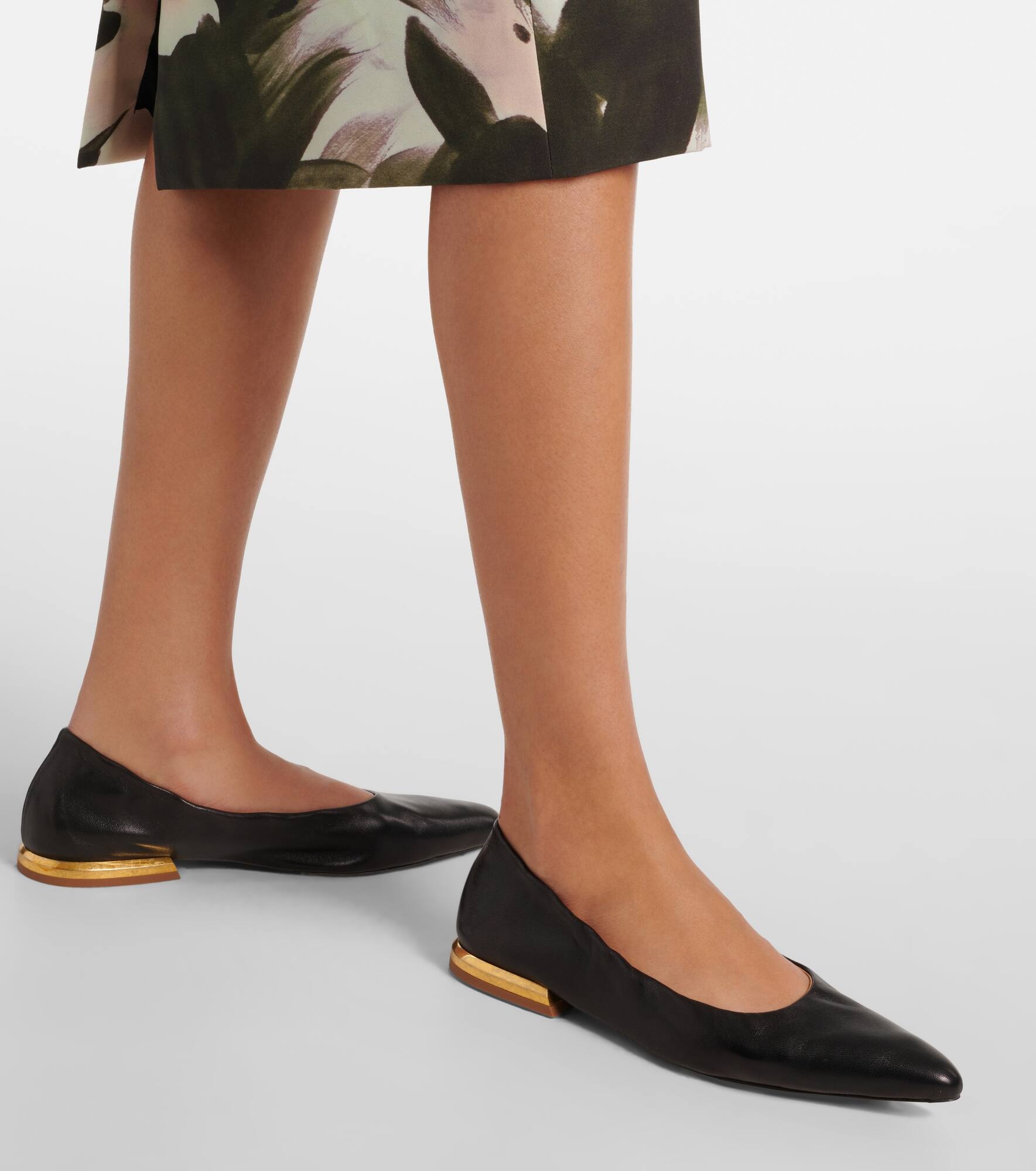 Leather ballet flats - 4
