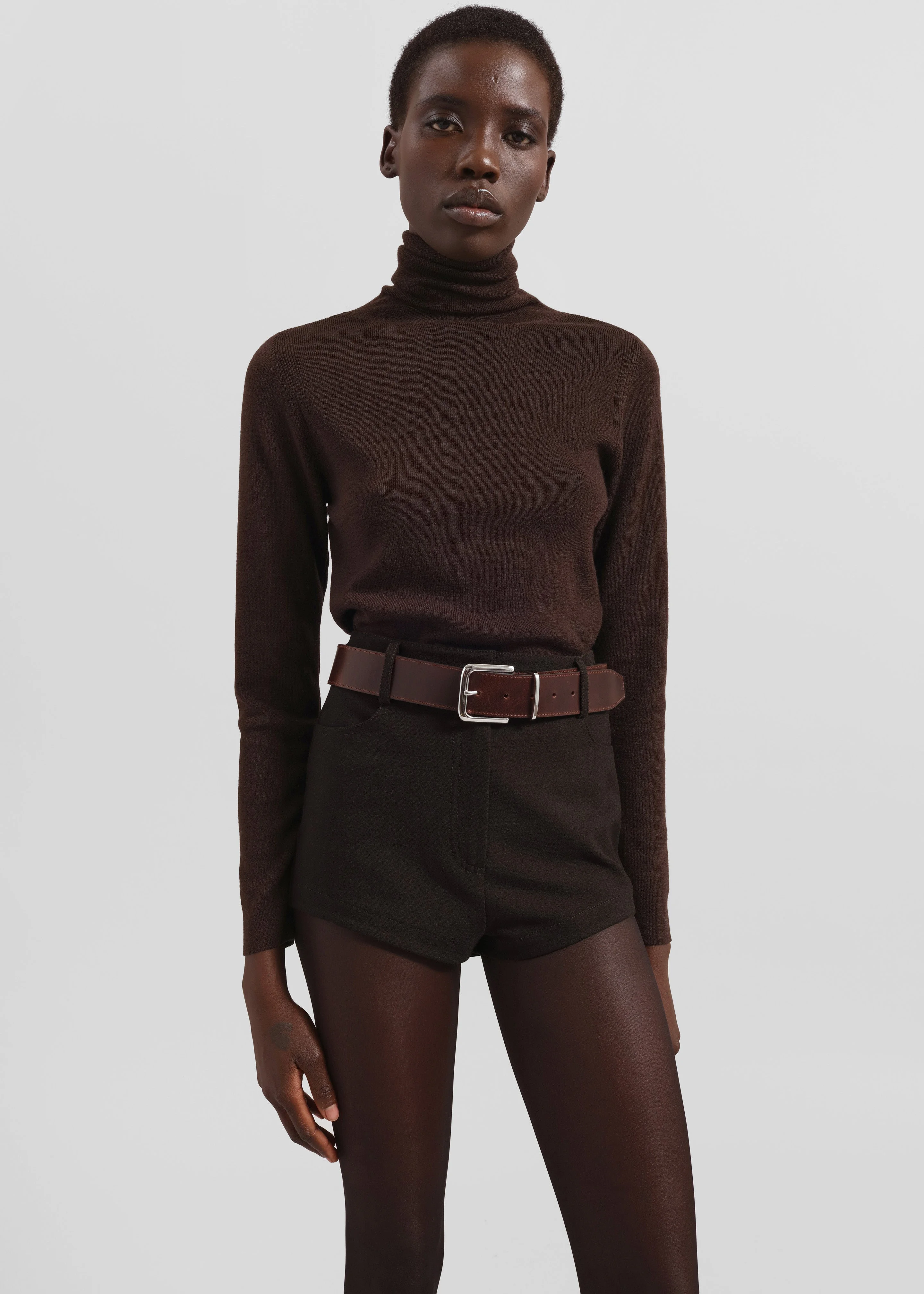 Loen Hot Pants - Brown - 1
