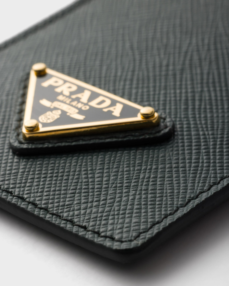 Prada Saffiano Leather Badge Holder outlook