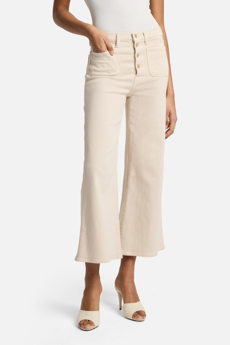 Luxe Vintage Ultra High Rise Cropped Jo in Creme 3