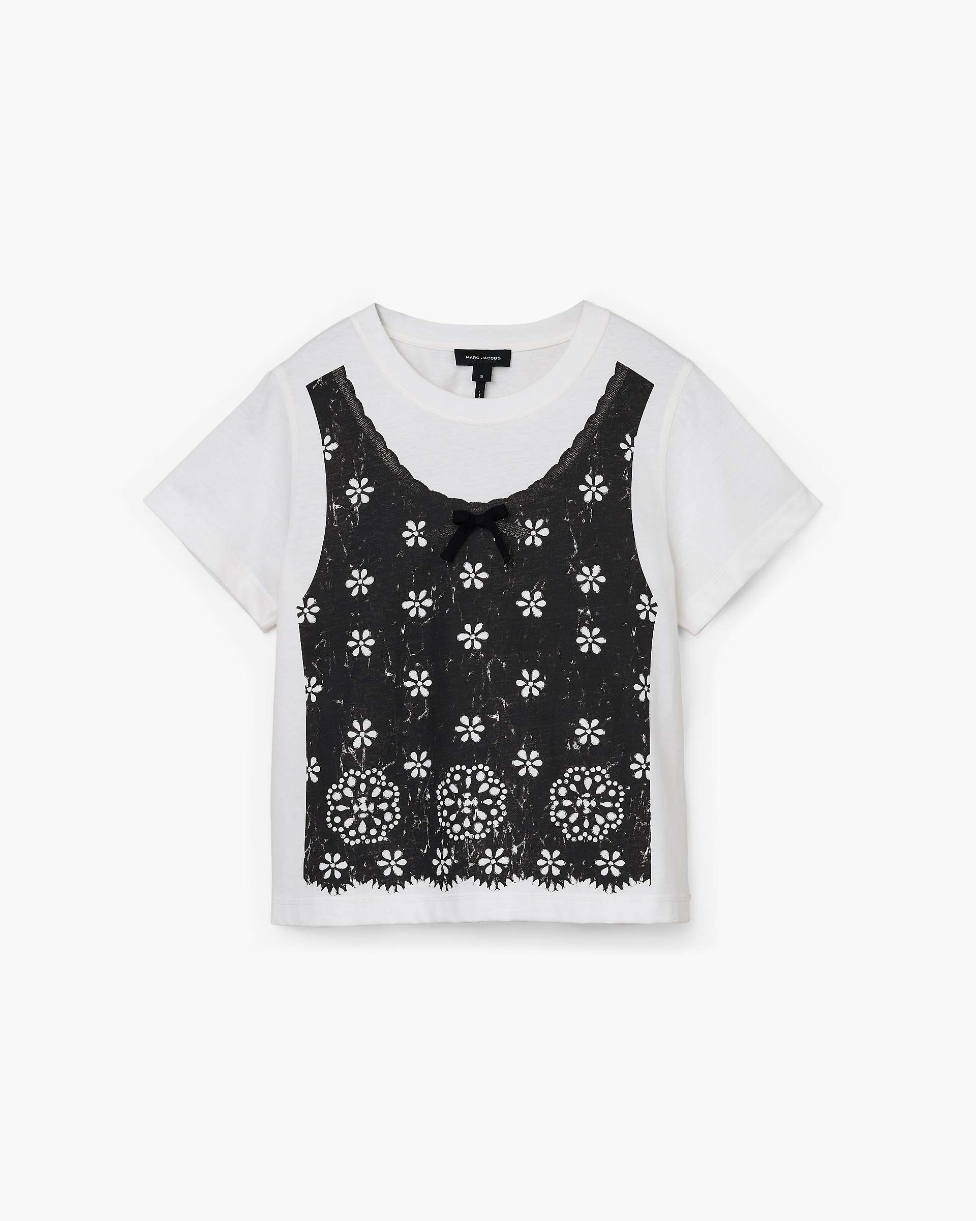 TROMPE L'OEIL EYELET SLIM TEE - 2