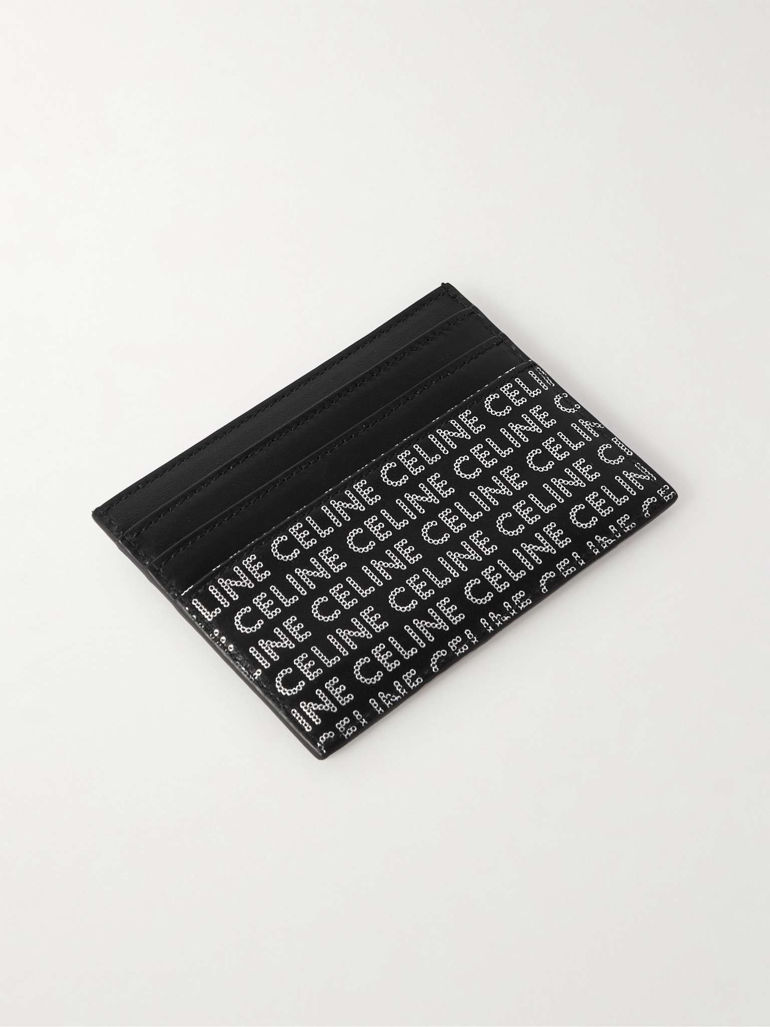 Logo-Print Embellished Leather Cardholder 3
