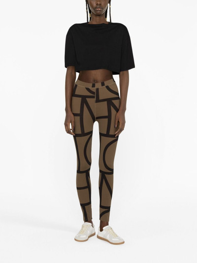 Totême monogram-print leggings outlook