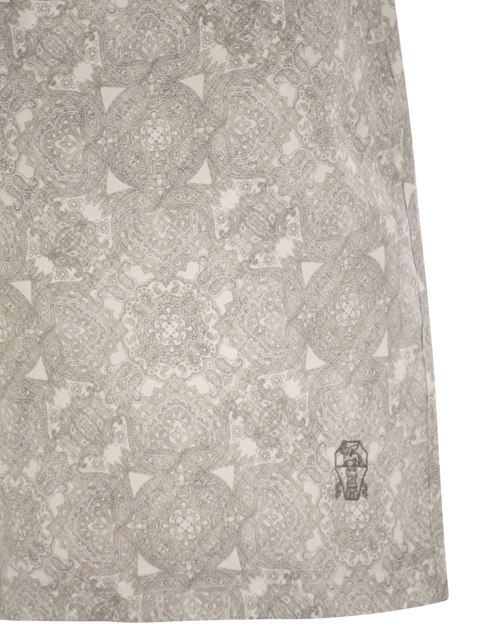 Brunello Cucinelli Men Beach Swimsuit With Paisley Design - 4