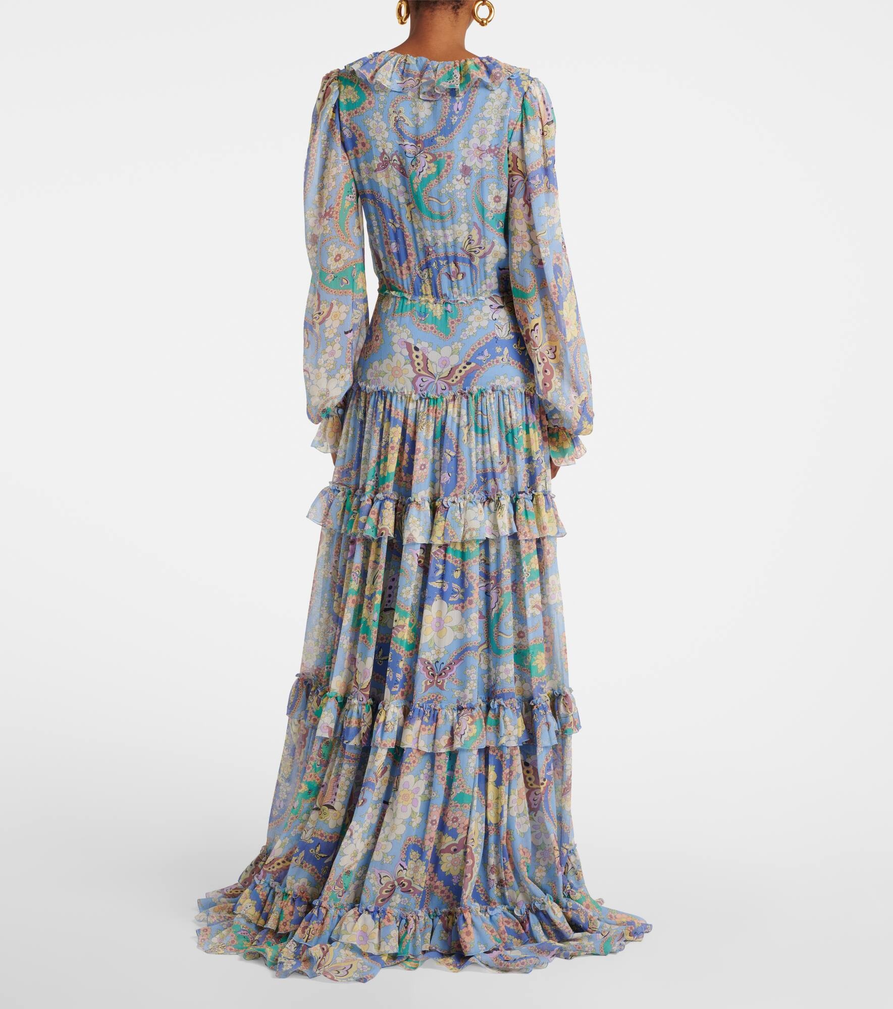 Floral silk gown - 3