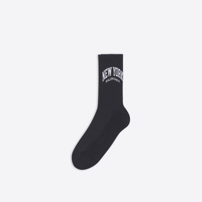 BALENCIAGA Men's Cities New York Tennis Socks  in Black outlook