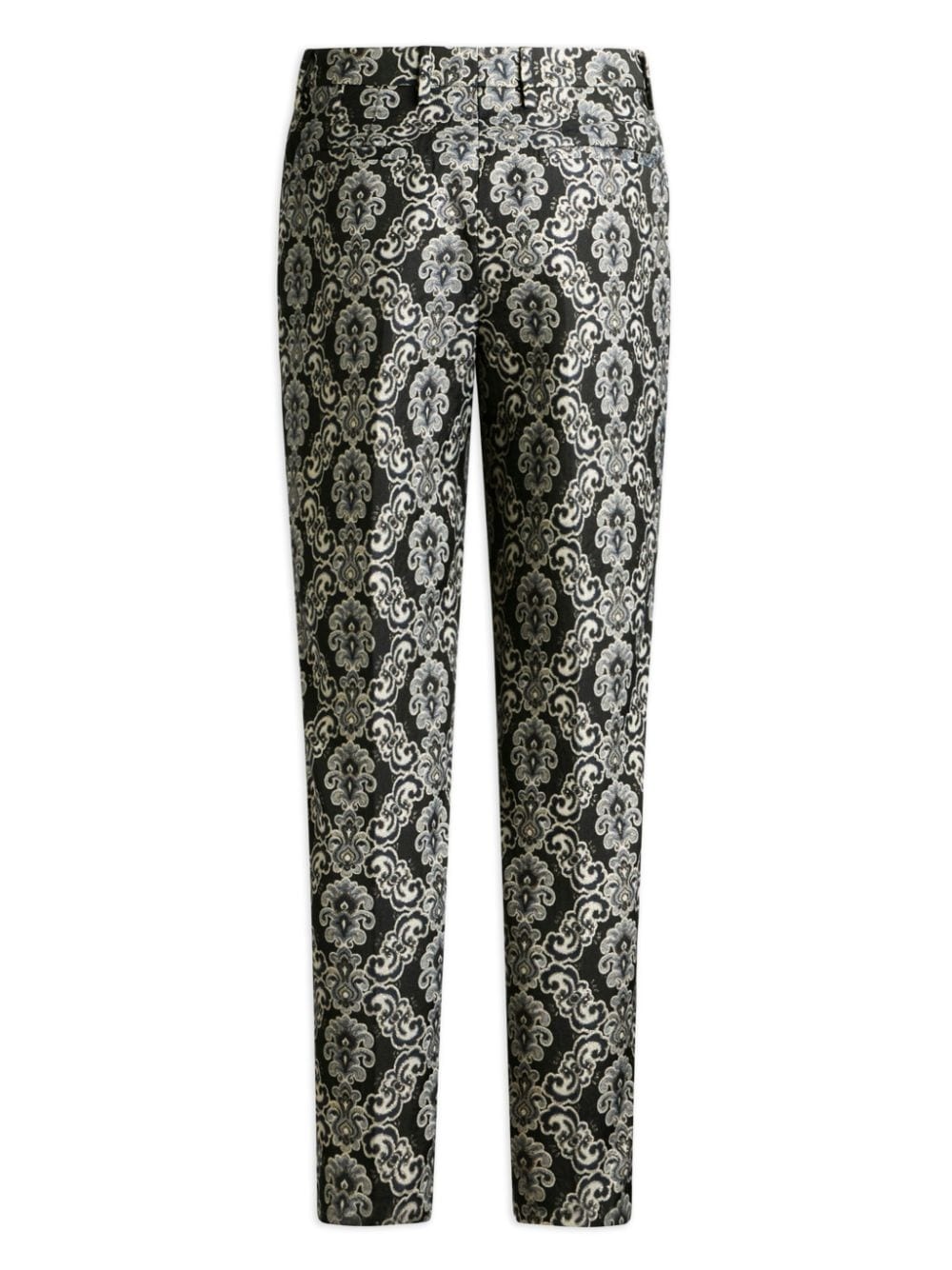 floral-brocade cropped trousers - 7