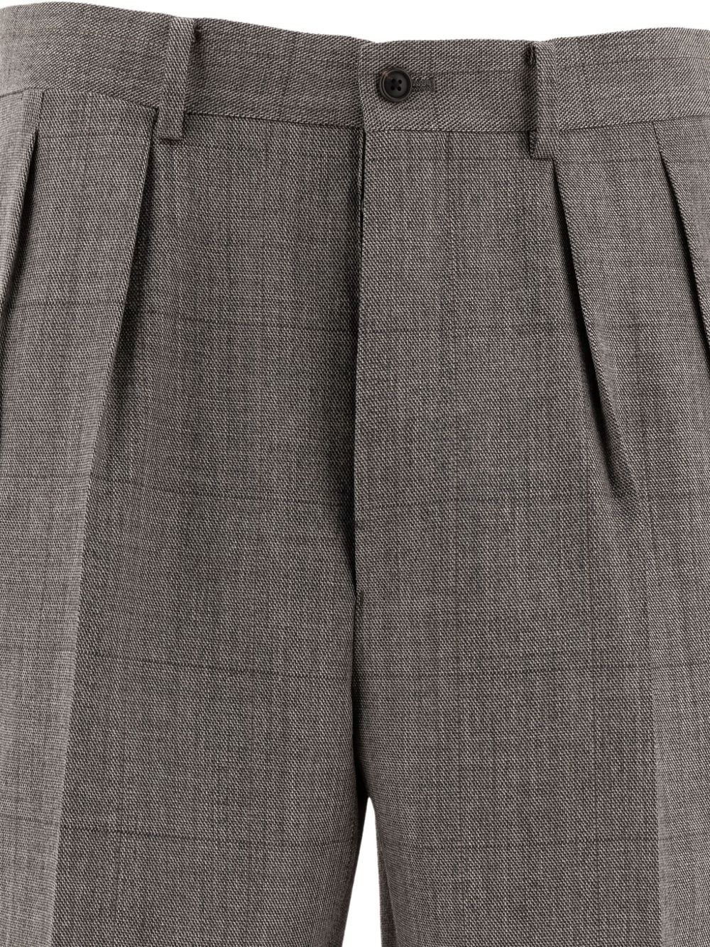 pleated-front wool trousers - 3