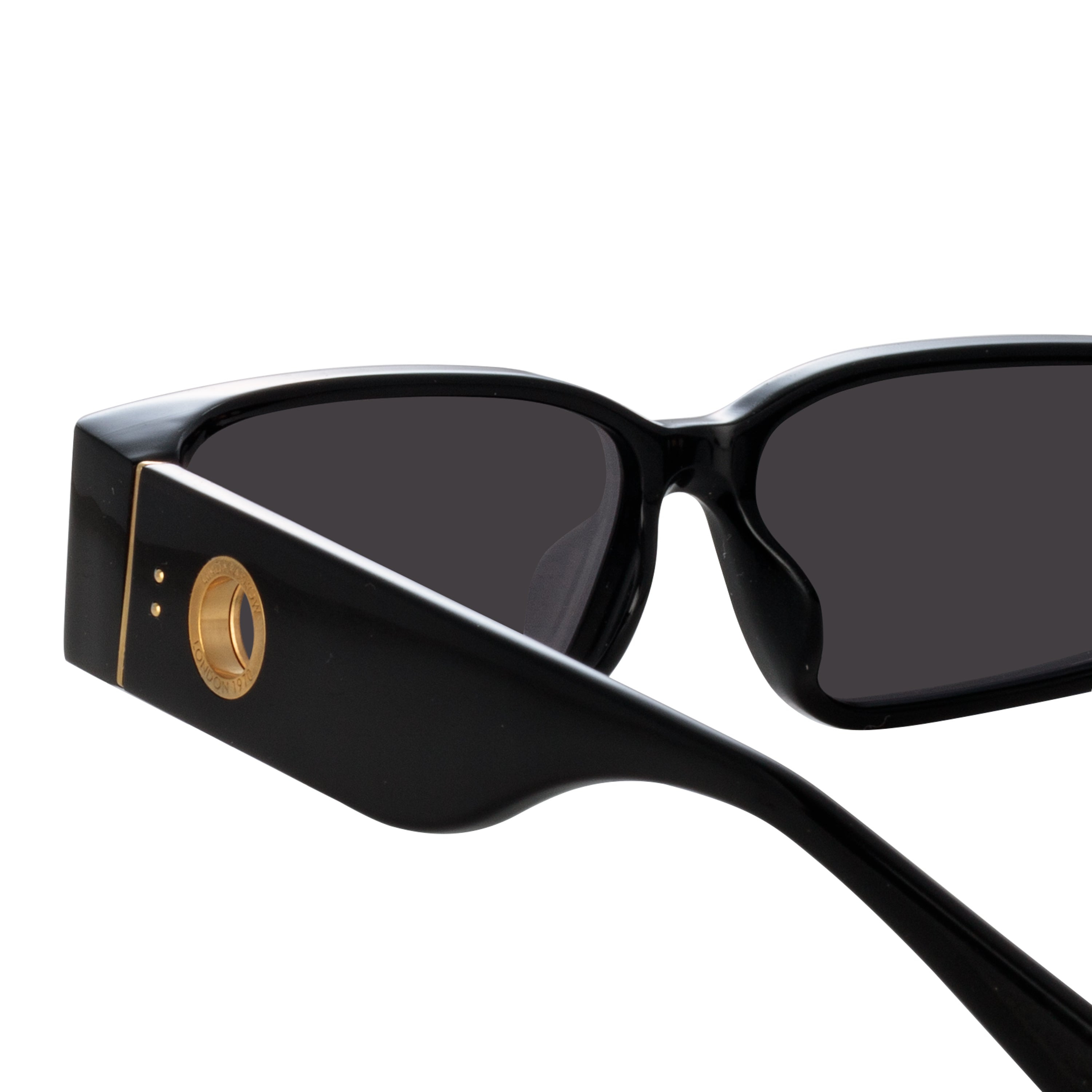 MEN'S ALEXIS ANGULAR SUNGLASSES IN BLACK - 8