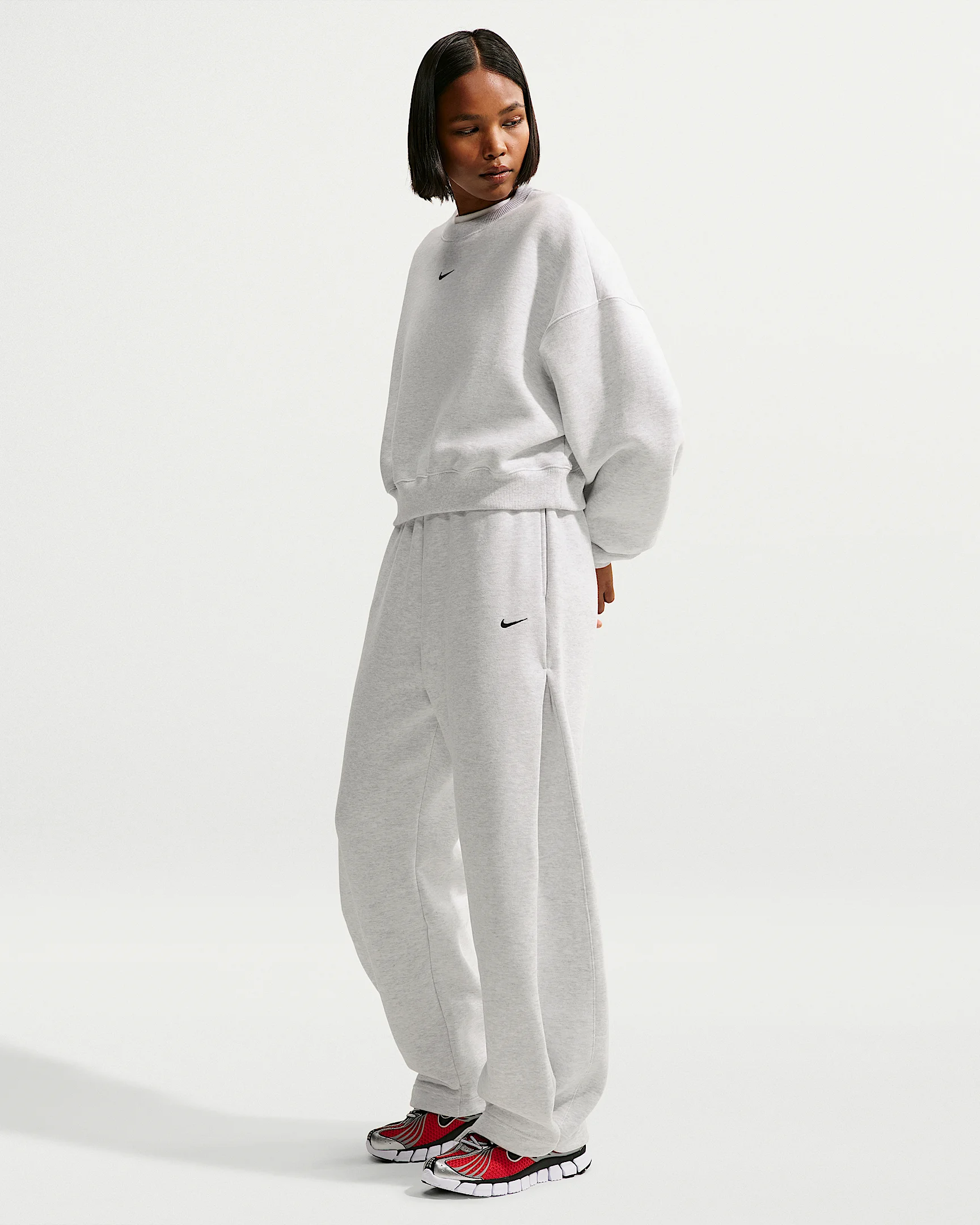 Nike Studio Fleece Medium Weight Women's Loose Pleated Snap Pants - 1