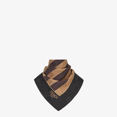 FENDI Brown silk foulard outlook