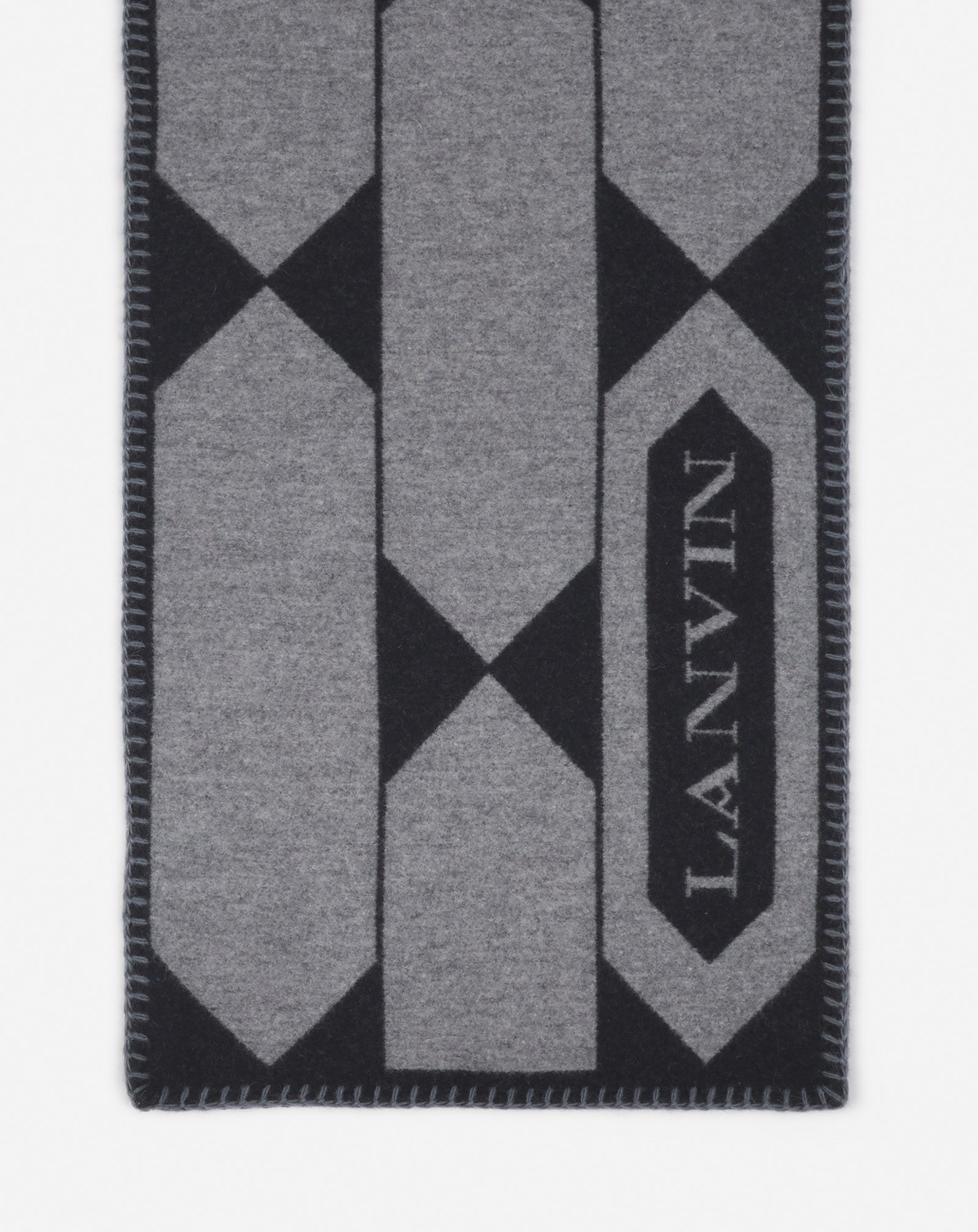 LANVIN LABEL SCARF IN WOOL - 6