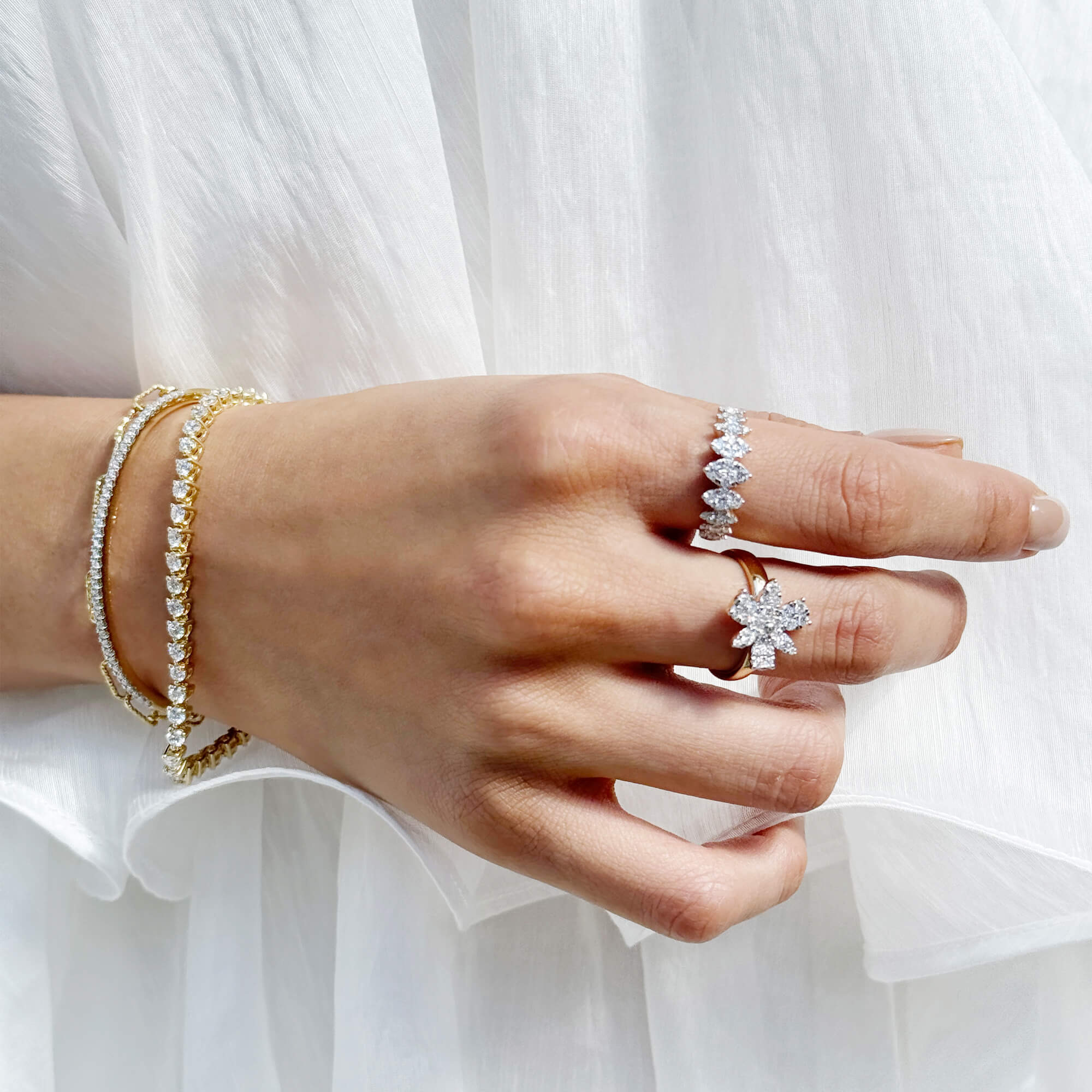 Diamond Magnolia Ring - 7