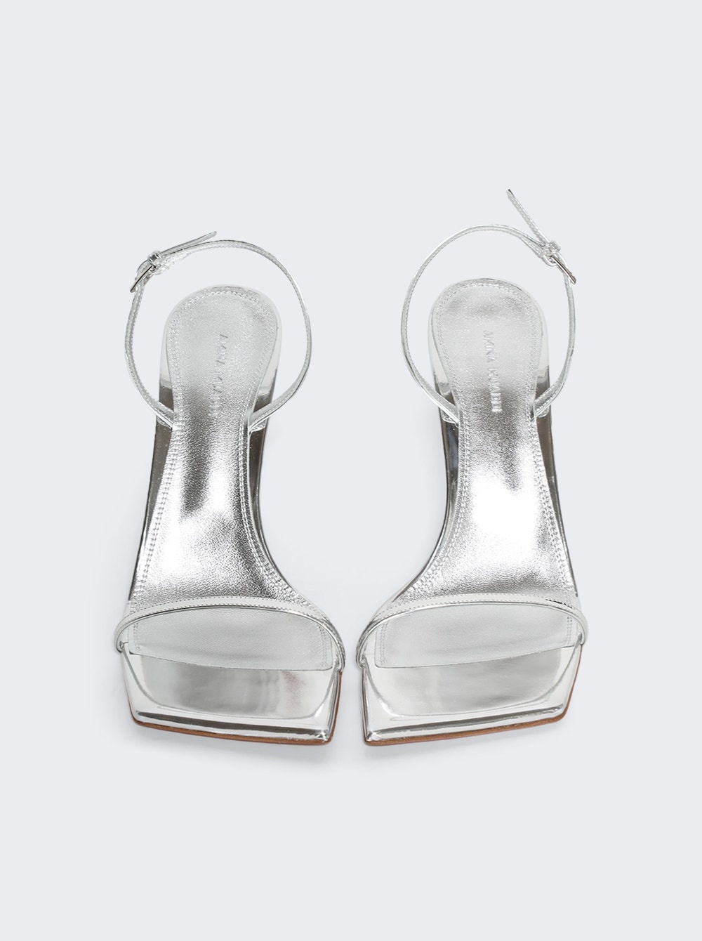 Maya Slingback Sandals Silver Mirror - 5