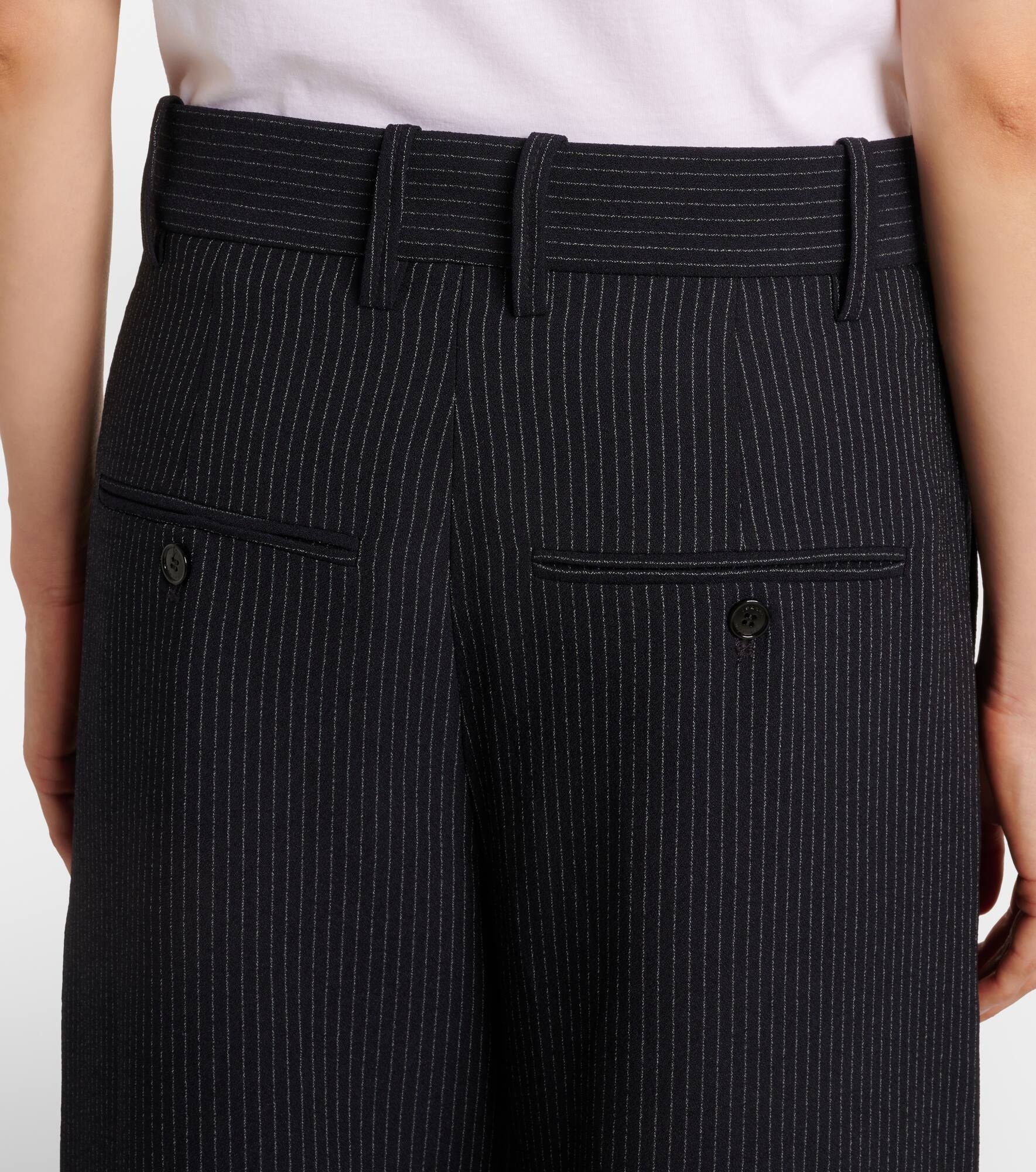 Romina striped crêpe wide-leg pants - 6