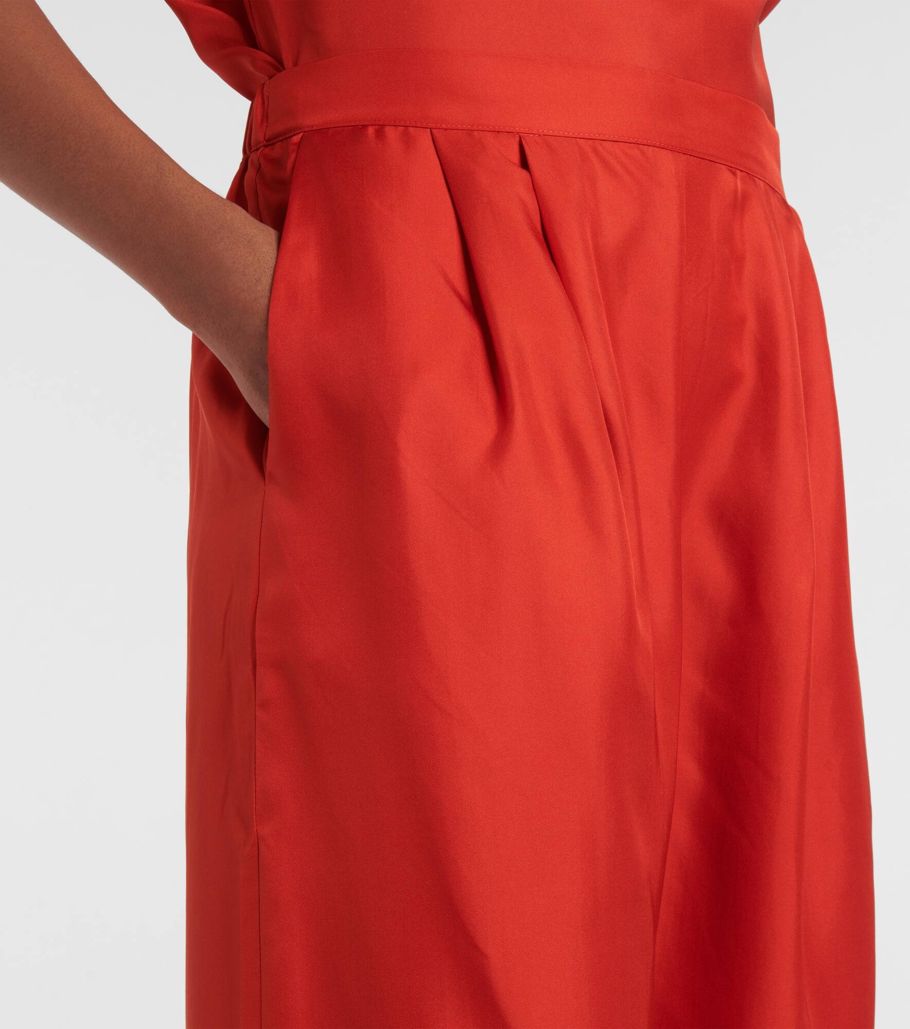 Isola silk twill wide-leg pants - 4
