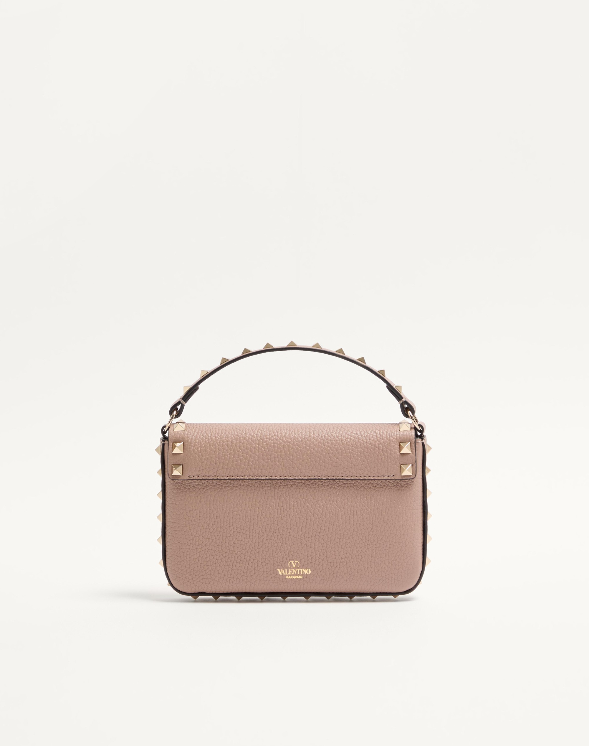 ROCKSTUD GRAINY CALFSKIN POUCH - 4