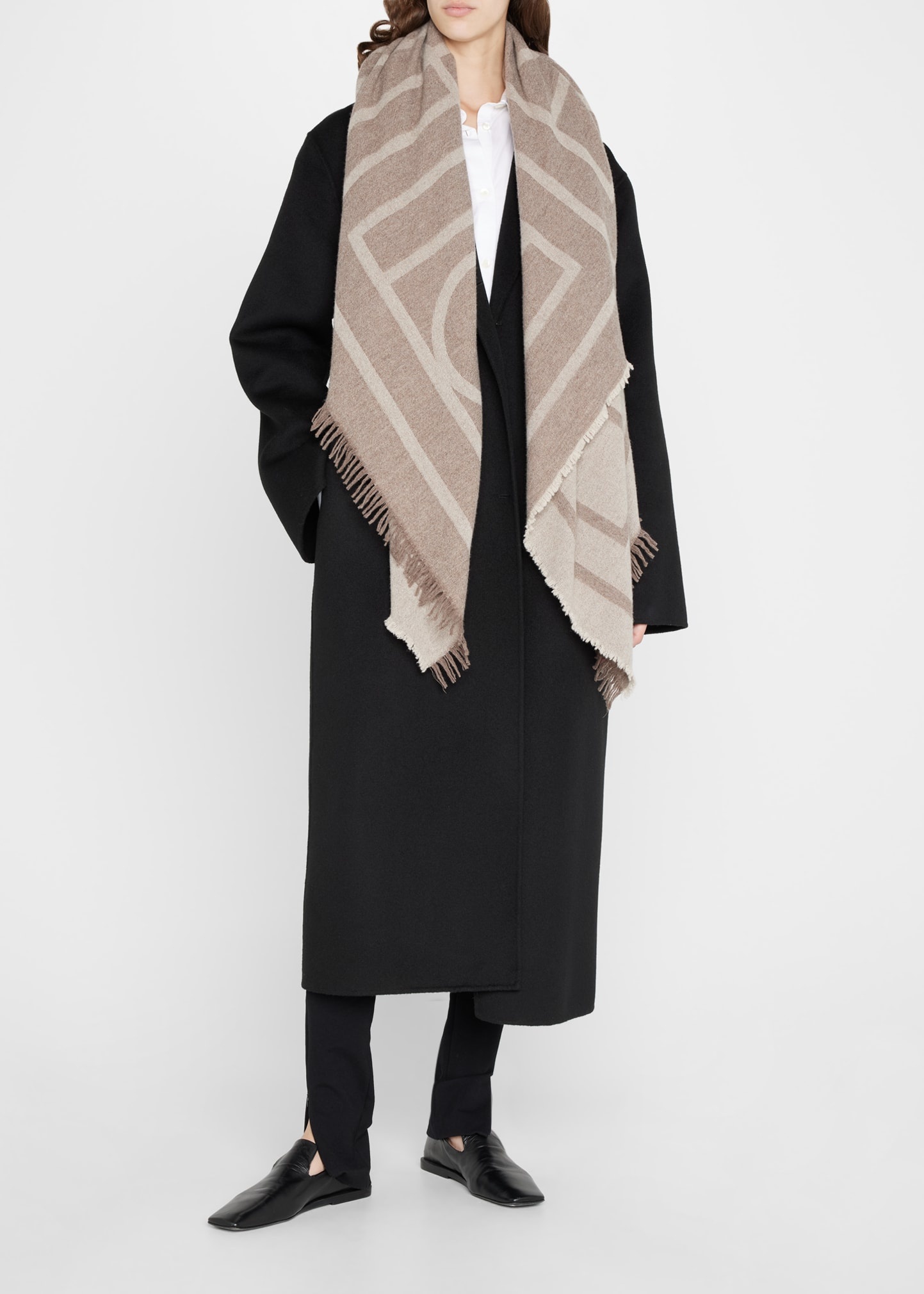 Monogram Wool-Cashmere Scarf - 2