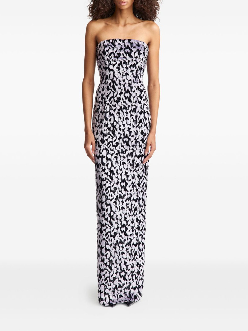 16ARLINGTON Minelli devore strapless midi dress outlook